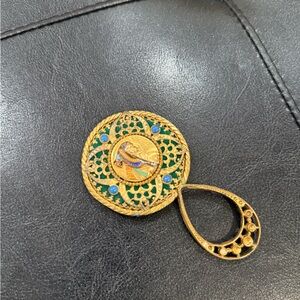 Elegant Gold and Blue vintage mirror Egyptian